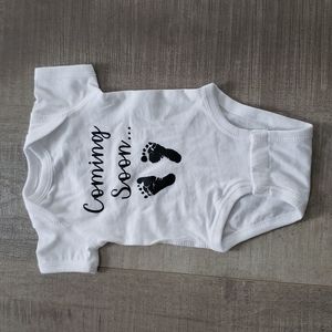 Coming soon baby onesie